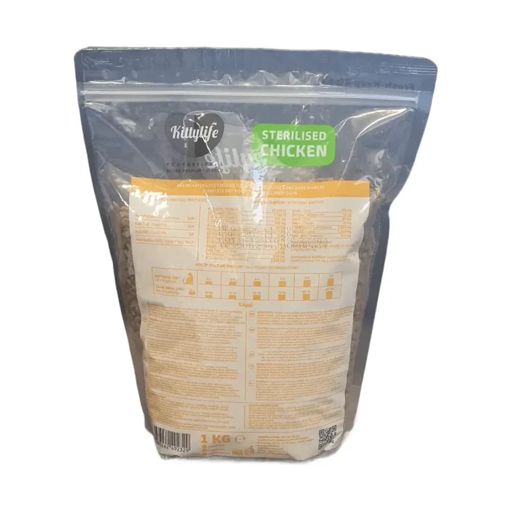 Kittylife Sterilised Chicken Kısırlaştırılmış Kedi Maması 1 kg - küçük görsel 2