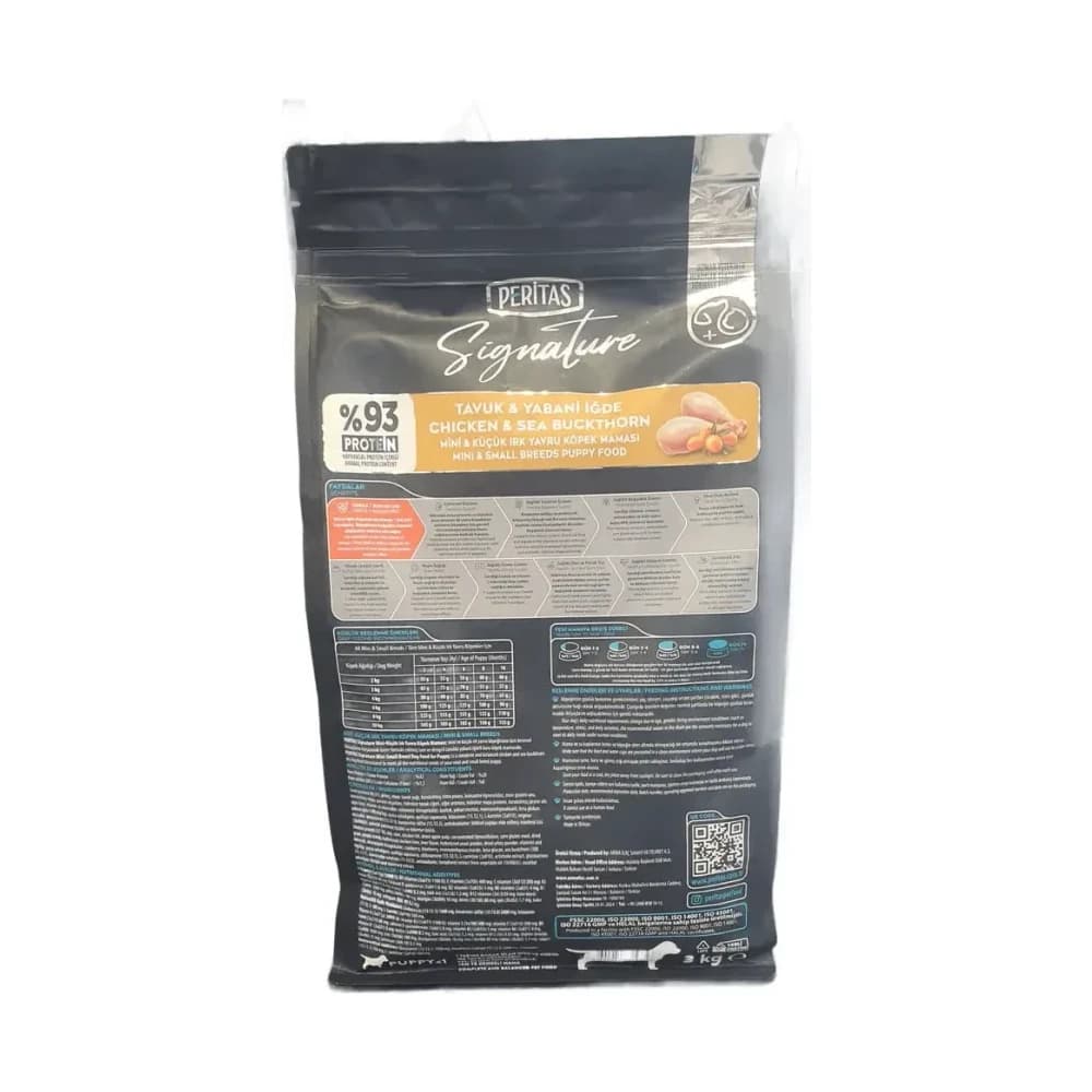 Peritas Signature Tavuk & Yabani İğde Mini & Küçük Irk Yavru Köpek Maması 3 kg - küçük görsel 2