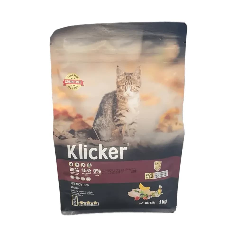 Klicker Yavru Kedi Maması Tavuklu Tahılsız 1 kg - küçük görsel 2