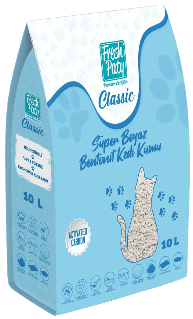 Fresh Paty Classic Süper Beyaz Bentonit Kedi Kumu 10 L