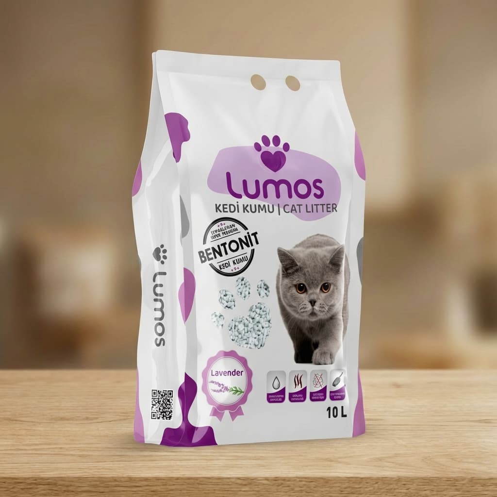 Lumos Lavanta Kokulu Bentonit Kedi Kumu 10 L
