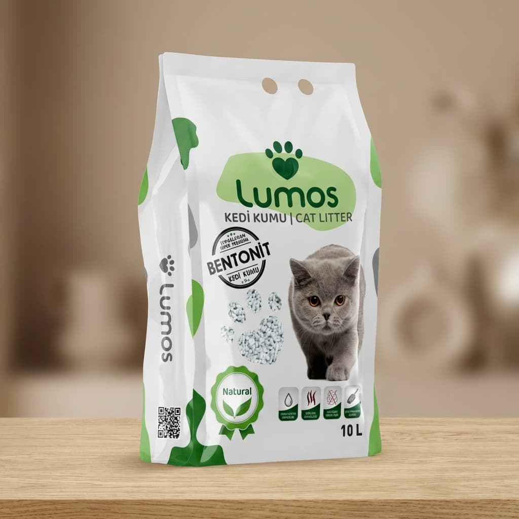 Lumos Natural Bentonit Kedi Kumu 10 L