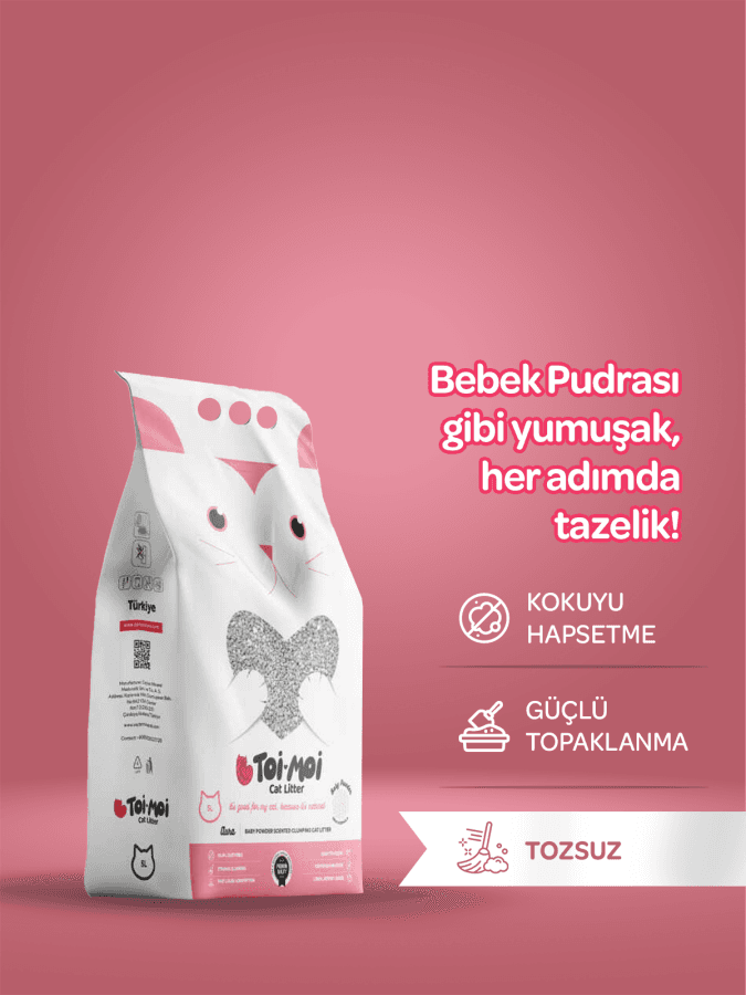 Toi Moi Bebek Pudrası Kokulu Kedi Kumu