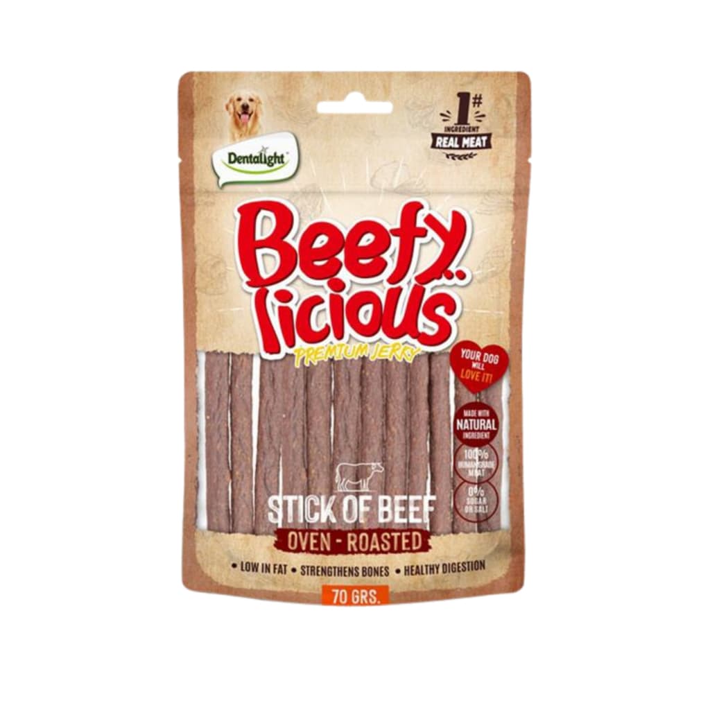 Dentalight Beefy Licious Kurutulmuş Sığırlı Çubuk Köpek Ödül Maması 70gr