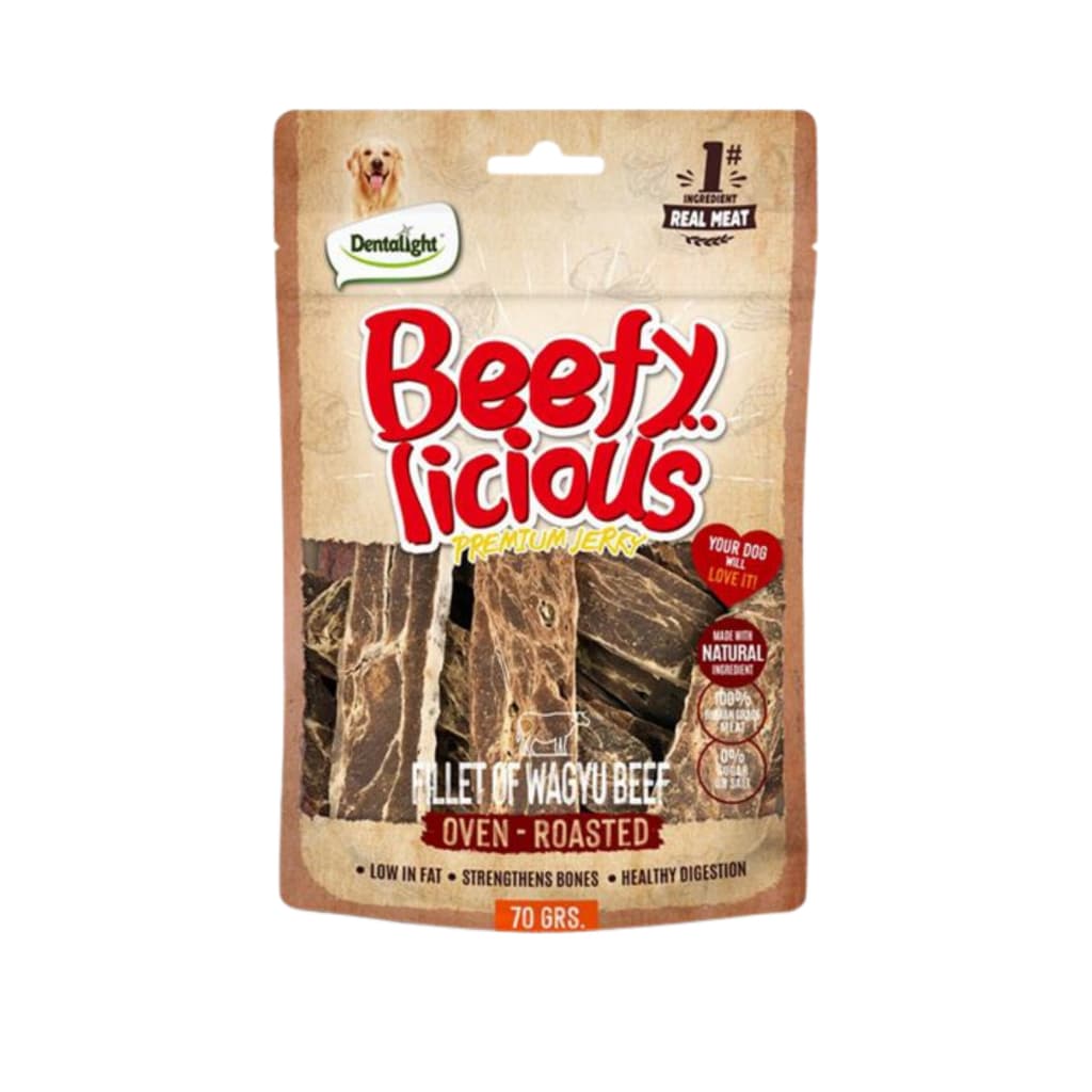 Dentalight Beefy Licious Kurutulmuş Wagyu Sığırlı Fileto Köpek Ödül Maması 70gr