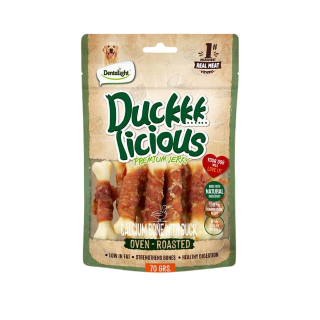 Dentalight Duckkk Licious Kurutulmuş Ördekli Kalsiyum Kemik Köpek Ödül Maması 70gr