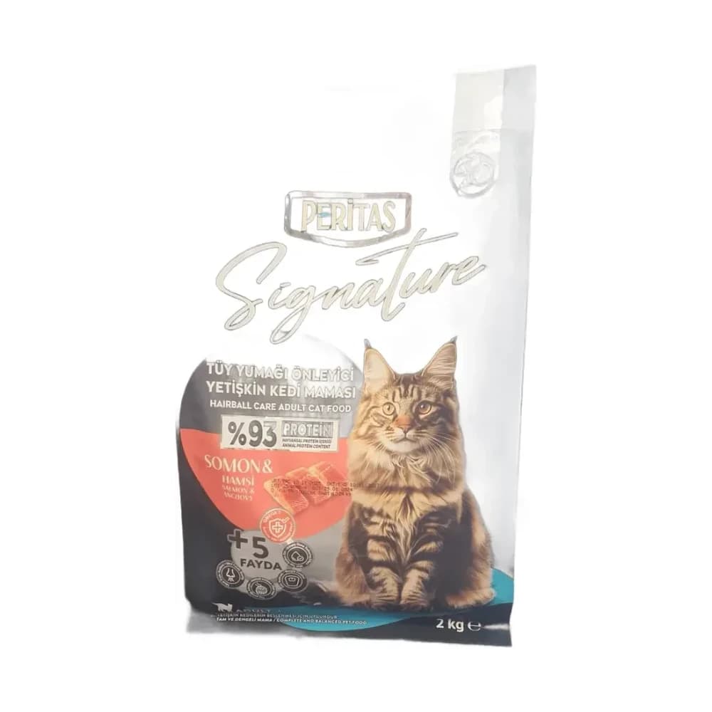 Peritas Signature Somon & Hamsi Tüy Yumağı Önleyici Yetişkin Kedi Maması 2 kg