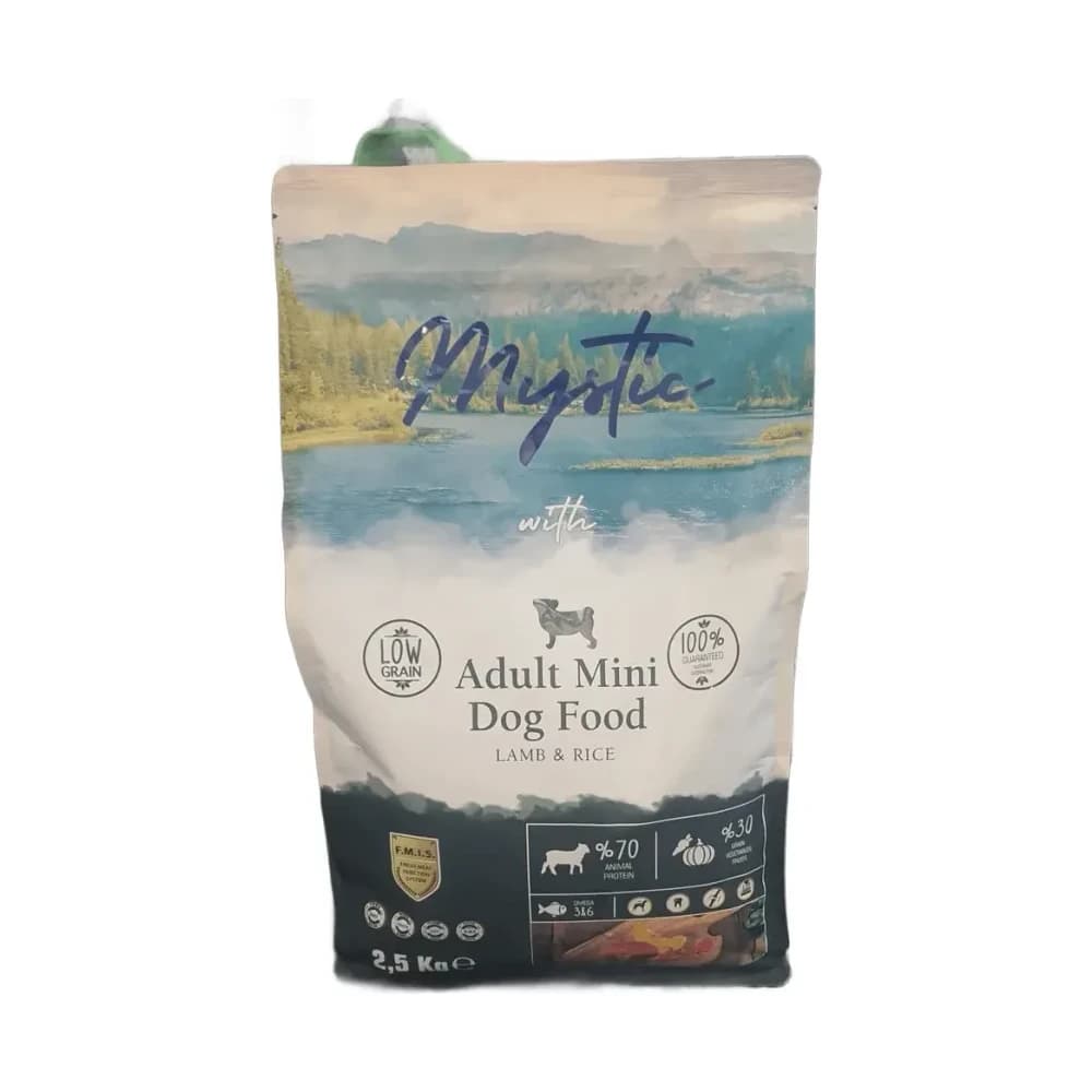 Mystic Kuzu Etli ve Pirinçli Mini Irk Yetişkin Köpek Maması 2,5 kg