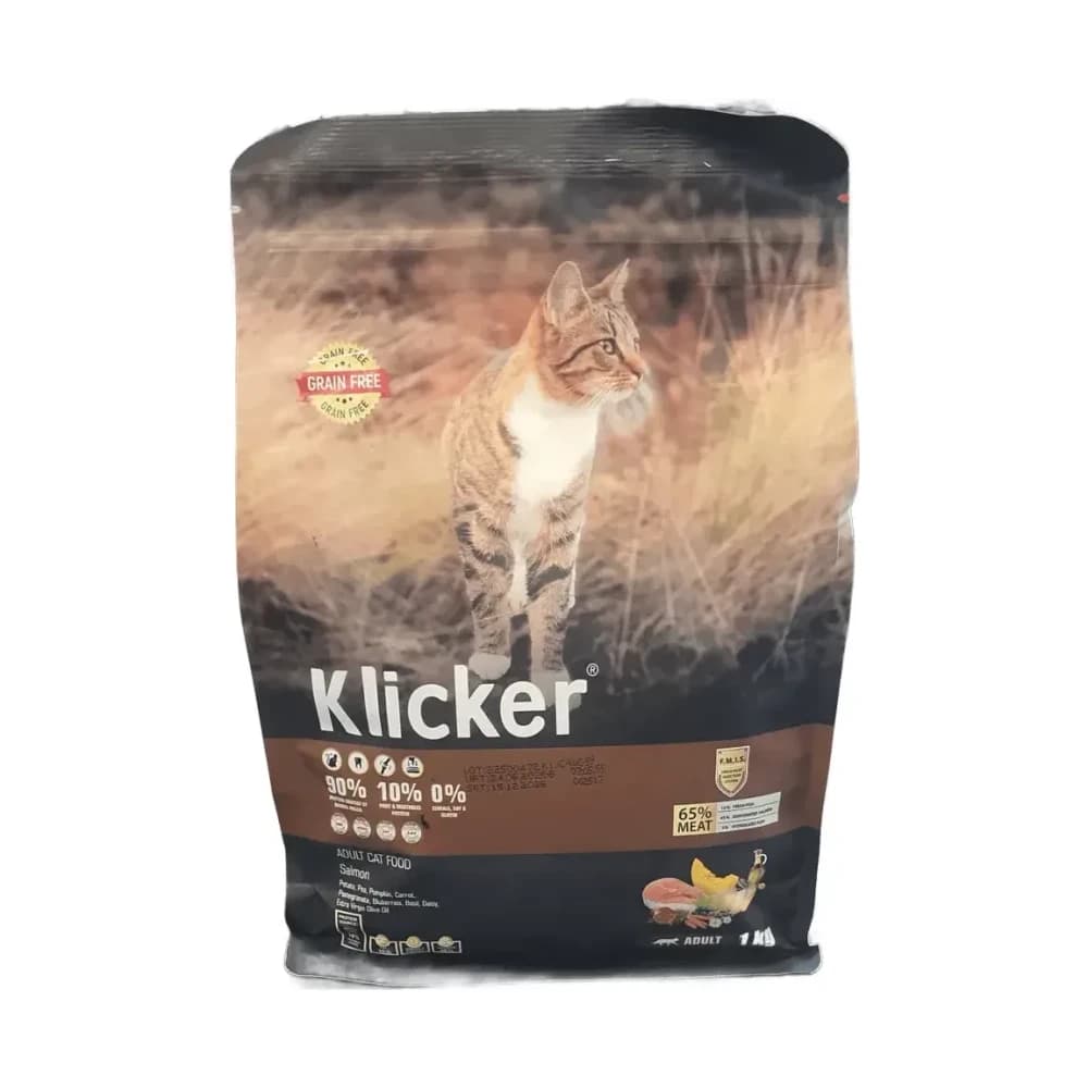 Klicker Yetişkin Kedi Maması Somonlu Tahılsız 1 kg