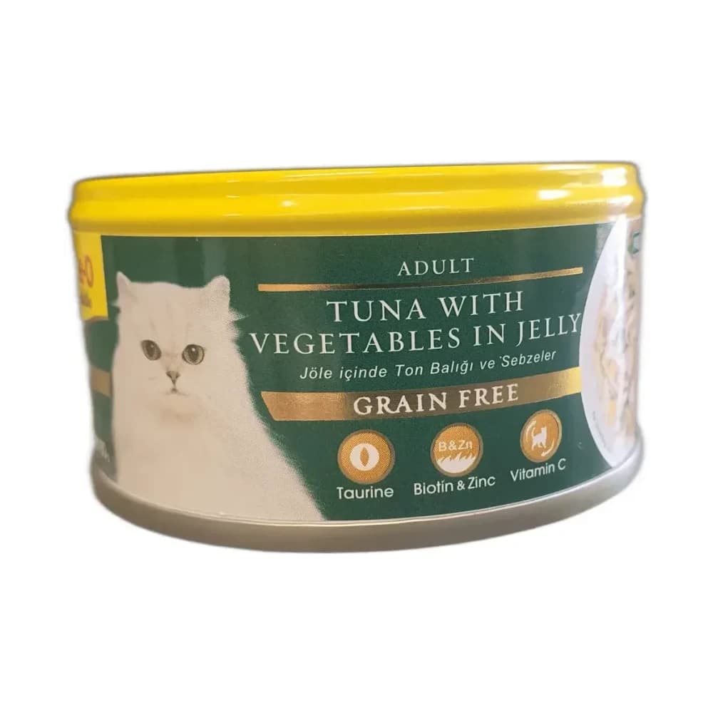 Me-O Delite Jöle İçinde Ton Balığı ve Sebzeli Yetişkin Kedi Konservesi 80 g
