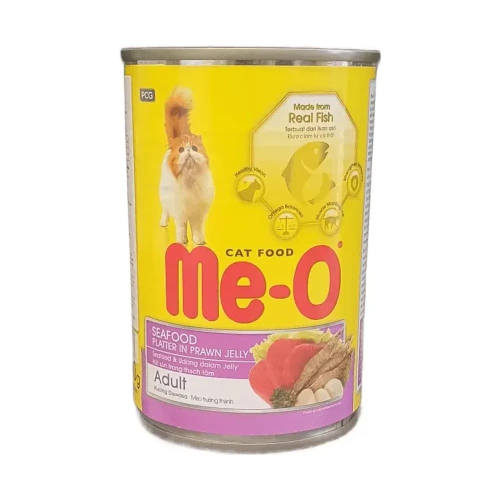 Me-O Karides Jölesinde Deniz Ürünleri Yetişkin Kedi Konservesi 400 g
